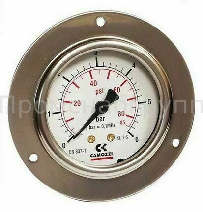 Манометр гидравлический 0-0250 1-4 DIN16288 фланец 63 мм